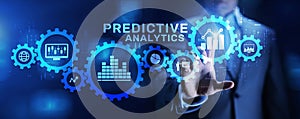 Predictive analytics business intelligence technology concept on screen