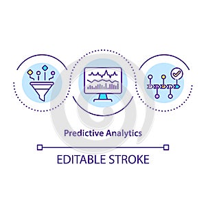 Predictive analytics concept icon
