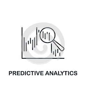 Predictive Analytics icon. Monochrome simple Business Intelligence icon for templates, web design and infographics