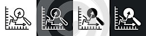 Predictive Analytics thin line icon set