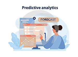 Predictive analytics. Process of using data to forecast future outcome.