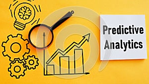 Predictive analytics is shown using the text