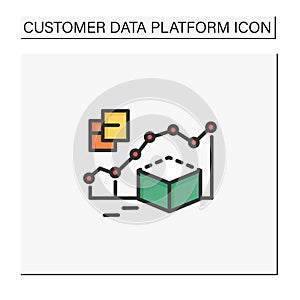 Predictive modeling color icon