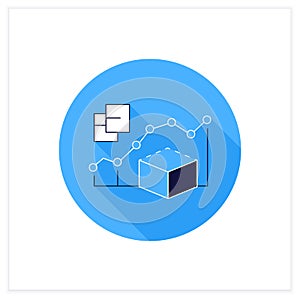 Predictive modeling flat icon
