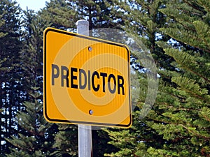 A Predictor sign advising the motorist who are approaching a railway level crossing