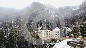 Predjama Castle Castello di Predjama o Castel Lueghi built within a cave near Postojna.