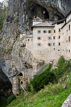 Predjama Castle is a Renaissance castle built within a cave mouth