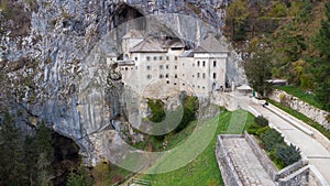Predjama castle is a unique cave what built in a cave entrance. photo