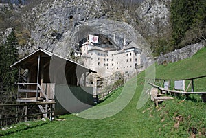 Predjama Grad With Foreground Jousting Ground