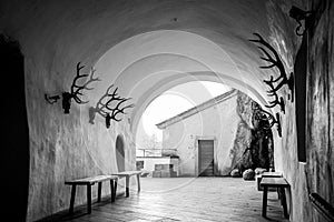 PREDJAMA, SLOVENIA - October 02, 2022 - Famous medieval Predjama cave castle in Slovenia