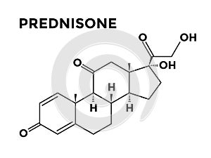 Prednisone corticosteroid structural chemical formula