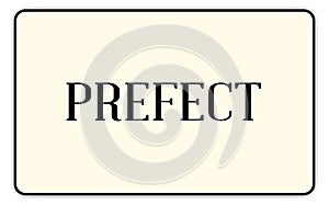 Prefect Isolated Button photo