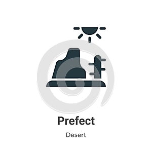 Prefect vector icon on white background. Flat vector prefect icon symbol sign from modern desert collection for mobile concept and