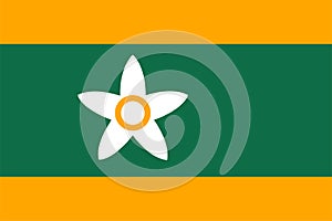 Prefecture Ehime flag vector illustration isolated.