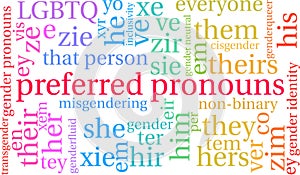 Preferred Pronouns Word Cloud