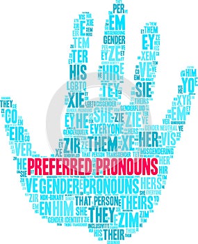 Preferred Pronouns Word Cloud