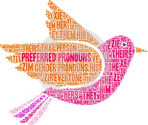 Preferred Pronouns Word Cloud