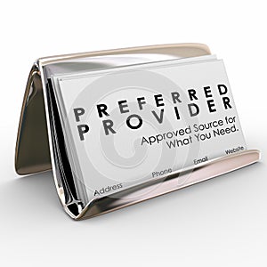 Preferred Provider Approved Vendor Business Cards Best Service