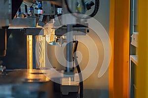 The preform shape of PET bottle in the blowing mold machine.