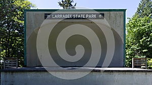 A preforming stage at Larrabee State Park in Bellingham Washington during summer