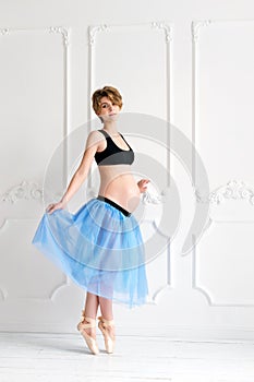 pregnancy fitness sport concept happy pregnant woman