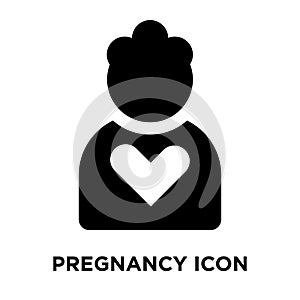 Pregnancy icon vector isolated on white background, logo concept