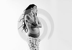 Pregnancy. Maternity preparation. life birth expectation. Love. womens health. girl with big belly. beautiful pregnant
