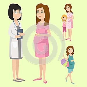 Pregnancy motherhood people expectation concept happy pregnant woman