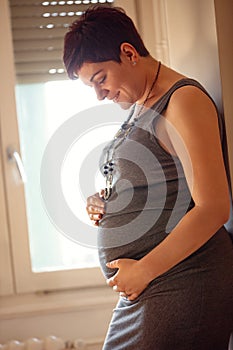 Pregnancy, motherhood, people and expectation concept - Pregnant