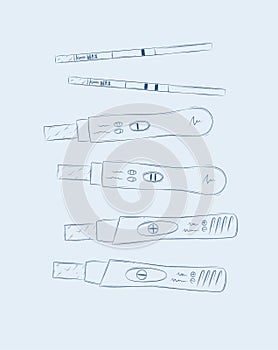 Pregnancy or ovulation tests composition blue