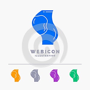 pregnancy, pregnant, baby, obstetrics, fetus 5 Color Glyph Web Icon Template isolated on white. Vector illustration