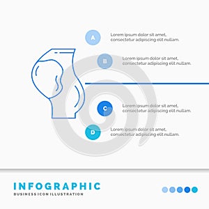 pregnancy, pregnant, baby, obstetrics, fetus Infographics Template for Website and Presentation. Line Blue icon infographic style