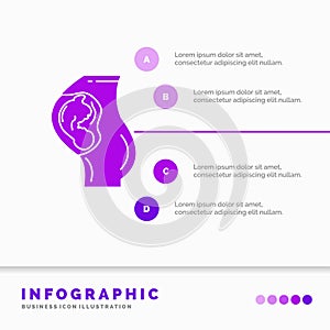 pregnancy, pregnant, baby, obstetrics, Mother Infographics Template for Website and Presentation. GLyph Purple icon infographic