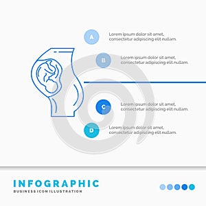 pregnancy, pregnant, baby, obstetrics, Mother Infographics Template for Website and Presentation. Line Blue icon infographic style