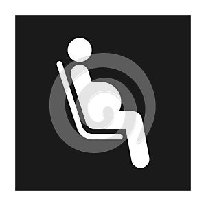 Pregnancy priority seat icon