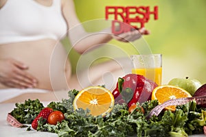 Pregnancy, sport, fitness, healthy lifestyle concept