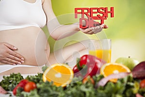 Pregnancy, sport, fitness, healthy lifestyle concept