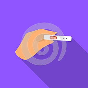 Pregnancy test icon in flat style isolated on white background. Pregnancy symbol stock vector illustration.