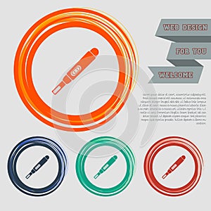 Pregnancy test icon on the red, blue, green, orange buttons for your website and design with space text.