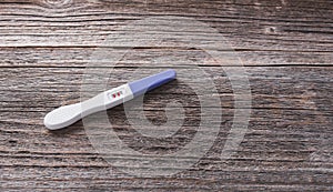 Pregnancy test. The result is positive.