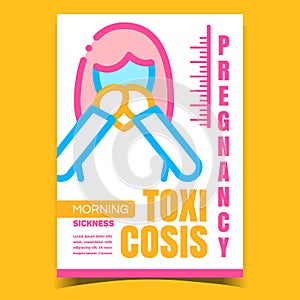 Pregnancy Toxicosis Advertising Banner Vector photo