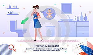 Pregnancy Toxicosis Flat Vector Banner Template photo