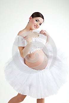 Pregnant ballet dancer