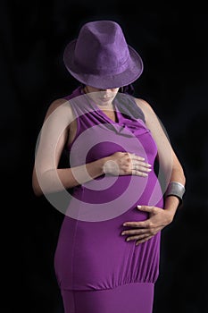 Pregnant beauty isolated