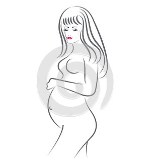 Pregnant beauty woman