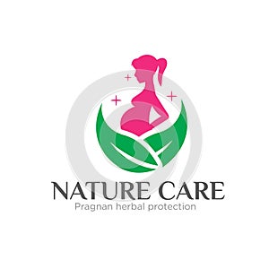 PREGNANT CARE NATURE LOGO DESIGNS SIMPLE MODERN FOR MOM AND BABY HEALTH