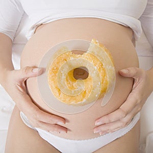 Pregnant with Doughnut