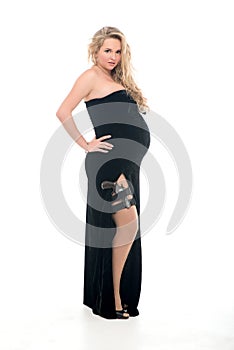 Pregnant fashion woman