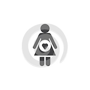 Pregnant icon vector