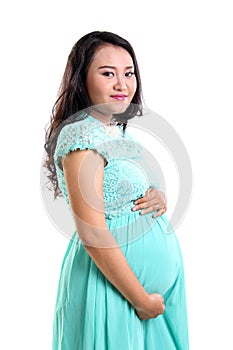 Pregnant lady in maternity dress